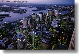 aerials, australia, buildings, cityscapes, dusk, horizontal, nite, structures, sydney, photograph