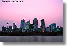 australia, buildings, cityscapes, dusk, horizontal, nite, space needle, structures, sydney, photograph