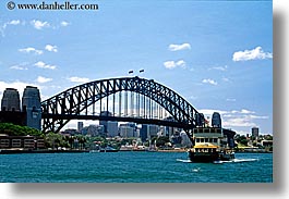 australia, boats, bridge, harbor bridge, horizontal, structures, sydney, photograph