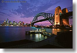 australia, bridge, cityscapes, harbor bridge, horizontal, nite, structures, sydney, photograph