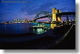 australia, bridge, cityscapes, harbor bridge, horizontal, nite, structures, sydney, photograph