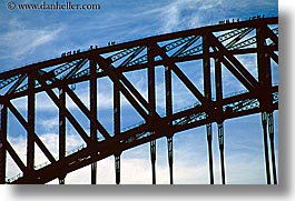 australia, bridge, harbor bridge, horizontal, silhouettes, structures, sydney, photograph