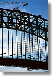 australia, bridge, harbor bridge, silhouettes, structures, sydney, vertical, photograph