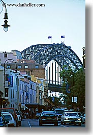 australia, bridge, cars, harbor bridge, structures, sydney, vertical, photograph