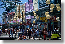 australia, colorful, crowds, horizontal, manly beach, people, stores, sydney, photograph
