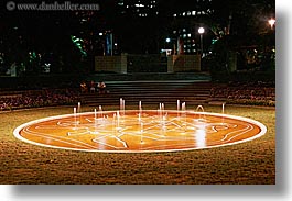 artsy, australia, fountains, horizontal, nite, structures, sydney, water, photograph