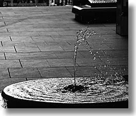 australia, black and white, fountains, horizontal, structures, sydney, water, water fountain, photograph
