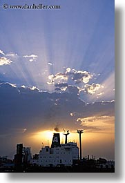 australia, clouds, nature, ships, sky, sun, sun beams, sunbeams, sunsets, sydney, vertical, photograph