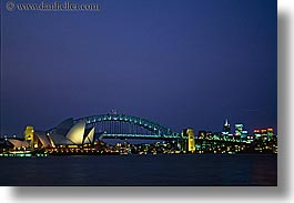 australia, bridge, buildings, harbor, horizontal, nature, nite, opera house, structures, sydney, water, photograph