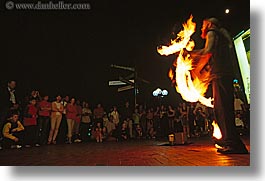 australia, crowds, fire, horizontal, juggler, people, sydney, photograph