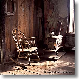 antiques, bodie, california, chairs, ghost town, homes, square format, stove, west coast, western usa, photograph