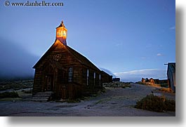 antiques, bodie, california, churches, dusk, ghost town, horizontal, long exposure, methodist, nite, state park, west coast, western usa, photograph