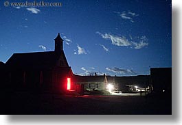 antiques, bodie, california, churches, dusk, ghost town, horizontal, long exposure, methodist, nite, stars, state park, west coast, western usa, photograph