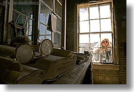 antiques, bodie, california, ghost town, glasses, horizontal, slow exposure, stores, west coast, western usa, windows, photograph
