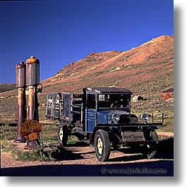 antiques, bodie, california, ghost town, square format, trucks, west coast, western usa, wheels, photograph