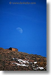 antiques, bodie, california, ghost town, moon, rise, state park, vertical, west coast, western usa, winter, photograph