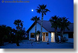 borrego, borrego springs, california, horizontal, houses, moon, nite, slow exposure, springs, west coast, western usa, photograph