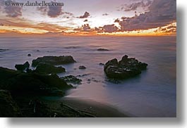 beaches, california, cambria, clouds, horizontal, long exposure, ocean, sunsets, west coast, western usa, photograph