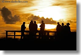 california, cambria, clouds, horizontal, people, silhouettes, sunsets, west coast, western usa, photograph