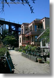 beaches, california, capitola, houses, railroad, trellis, vertical, west coast, western usa, photograph