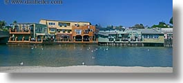 california, capitola, horizontal, panoramic, restaurants, water, west coast, western usa, photograph