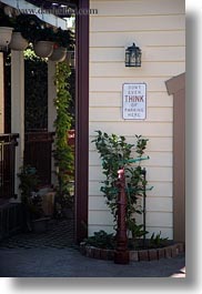 california, capitola, humor, parking, signs, vertical, west coast, western usa, photograph