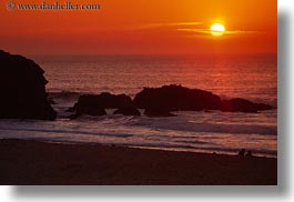 california, coastal views, coastline, horizontal, sunsets, west coast, western usa, photograph