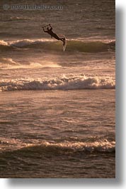 california, coastal views, kite surfing, kites, surfing, vertical, west coast, western usa, photograph