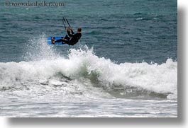 california, coastal views, horizontal, kite surfing, kites, surfing, west coast, western usa, photograph