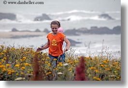 california, childrens, coastal views, flowers, horizontal, people, west coast, western usa, photograph