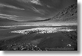 badwater, black and white, california, death valley, horizontal, national parks, west coast, western usa, photograph