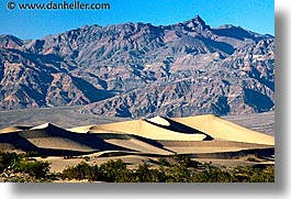 california, death valley, dunes, horizontal, mountains, national parks, west coast, western usa, photograph