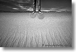 black and white, california, death valley, dunes, feet, horizontal, national parks, sandy, west coast, western usa, photograph
