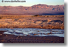california, creek, death valley, horizontal, national parks, salt, water, west coast, western usa, photograph