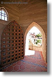 archways, california, death valley, doors, interiors, national parks, pointy, scotty's castle, scottys castle, vertical, west coast, western usa, photograph