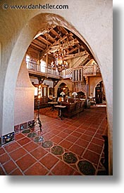 california, death valley, living room, national parks, scotty's castle, scottys castle, vertical, west coast, western usa, photograph