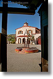 california, castles, death valley, main view, national parks, scotty, scottys castle, vertical, west coast, western usa, photograph