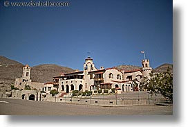 california, castles, death valley, horizontal, main view, national parks, scotty, scotty's castle, scottys castle, west coast, western usa, photograph