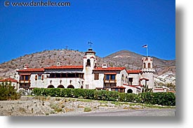 california, castles, death valley, horizontal, main view, national parks, scotty, scotty's castle, scottys castle, west coast, western usa, photograph