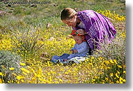 babies, boys, california, childrens, death valley, horizontal, jack and jill, mothers, national parks, people, west coast, western usa, wildflowers, womens, photograph