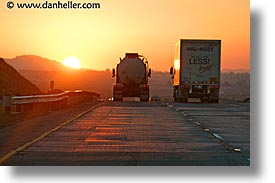 california, highways, horizontal, sunsets, west coast, western usa, photograph