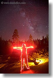 california, flashlight, flashlight painting, galaxy, kings canyon, light streaks, long exposure, milky way, nite, outline, stars, vertical, west coast, western usa, photograph