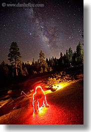 california, flashlight, flashlight painting, galaxy, kings canyon, light streaks, long exposure, milky way, nite, outline, stars, vertical, west coast, western usa, photograph