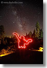 california, flashlight, flashlight painting, galaxy, kings canyon, light streaks, long exposure, milky way, nite, outline, stars, vertical, west coast, western usa, photograph