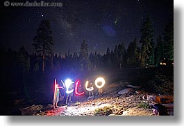 california, flashlight painting, hello, horizontal, kings canyon, light streaks, lights, long exposure, nite, west coast, western usa, photograph