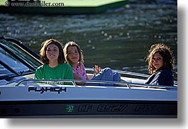 boats, california, childrens, girls, horizontal, kings canyon, west coast, western usa, photograph