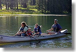 california, canoes, childrens, families, girls, horizontal, kings canyon, lakes, mothers, people, west coast, western usa, womens, photograph