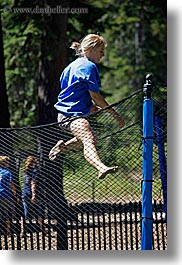 california, girls, jumping, kings canyon, people, staff, vertical, west coast, western usa, womens, photograph