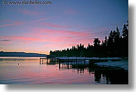 california, dawn, dock, horizontal, lake tahoe, sunrise, west coast, western usa, photograph