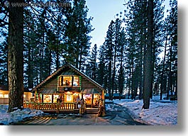 california, dusk, horizontal, lake tahoe, stores, west coast, western usa, woods, photograph